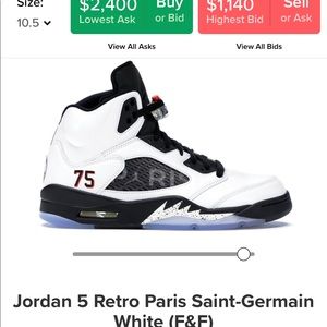 jordan retro 5 paris saint germain